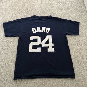 MAJESTIC NEW YORK YANKEES ROBINSON CANO PLAYER T-SHIRT KID’S LARGE VTG